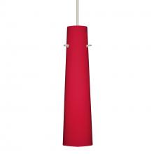 Besa Lighting XP-5674RM-LED-SN - Besa Camino Pendant Satin Nickel Ruby Matte 1x50W Halogen