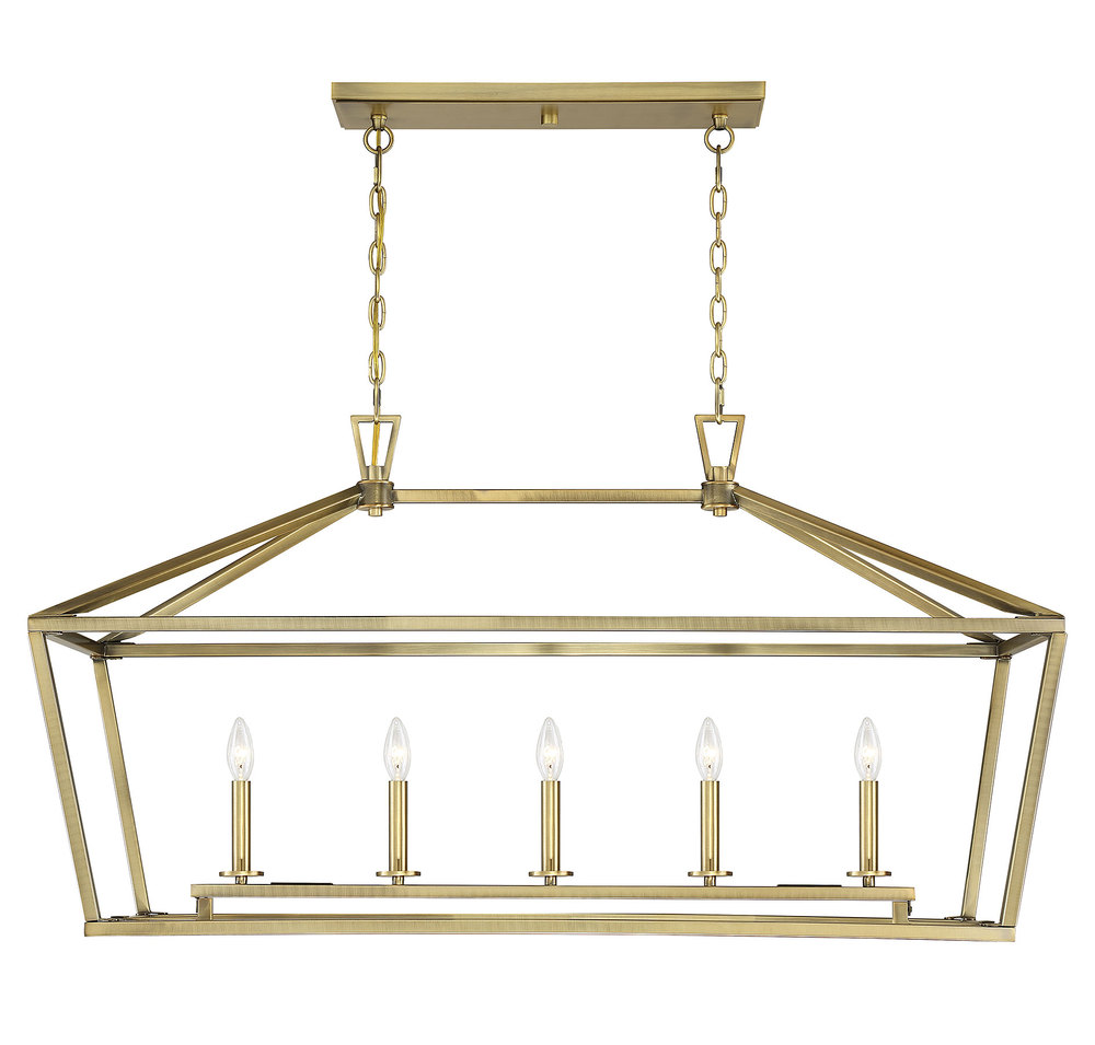 5 Light Linear Chandelier