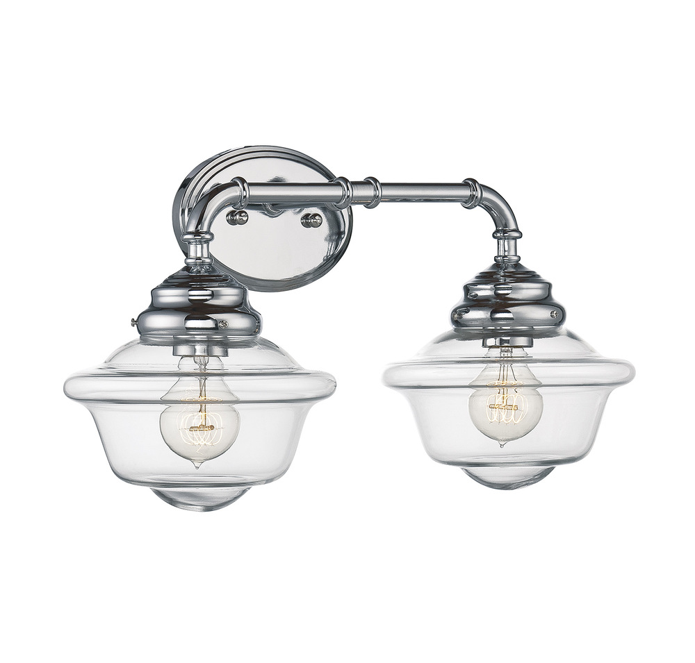 Fairfield 2-Light Bathroom Vanity Light in Chrome