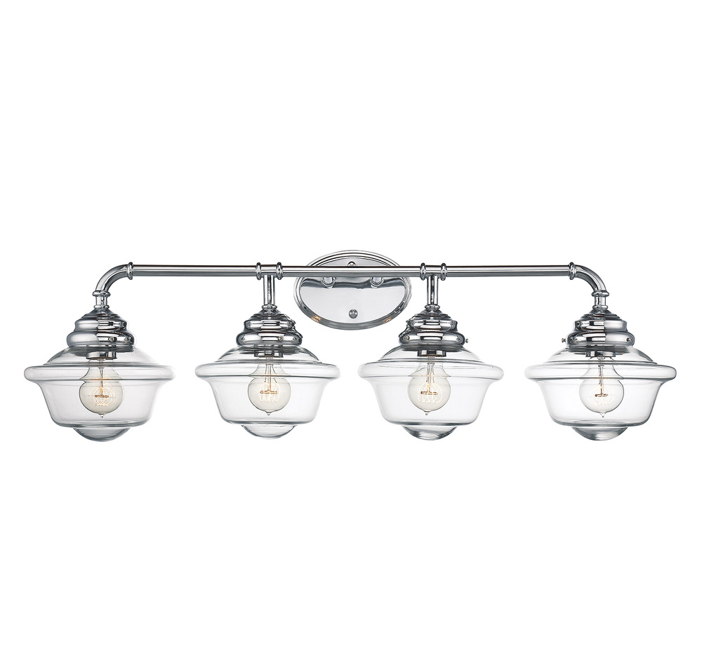 Fairfield 4-light Bathroom Vanity Light In Chrome