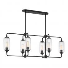 Savoy House 1-3026-6-89 - Holton 6-Light Linear Chandelier in Matte Black