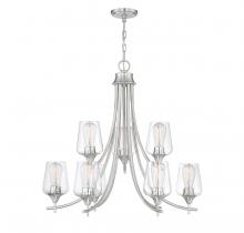 Savoy House 1-4033-9-SN - 9 Light Satin Nickel Chandelier