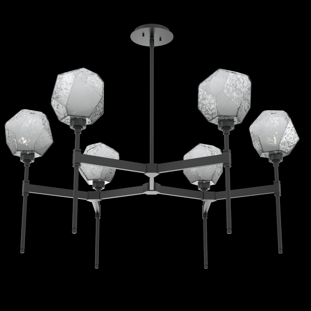 Gem Round Chandelier-39-Matte Black