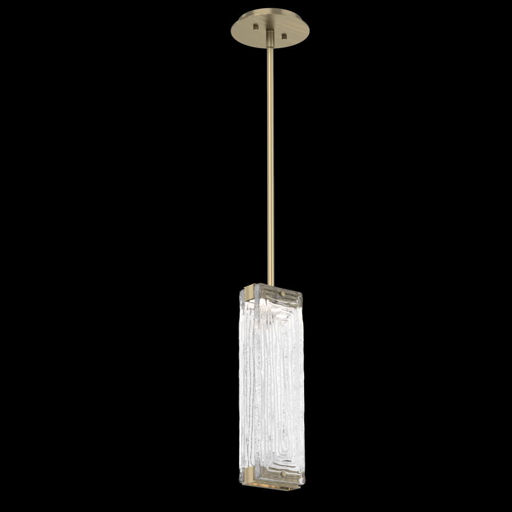 Tabulo Pendant-Heritage Brass-Linea Cast Glass