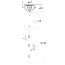 Hammerton CSB0032-0A-BS-BG-E2 - Ironwood Twig Cover Sconce