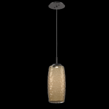 Hammerton LAB0091-01-GP-B-C01-L3 - Vessel Pendant (Large)-Graphite-Bronze Blown Glass-Cloth Braided Cord-LED 3000K