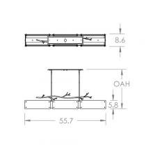 Hammerton PLB0032-0C-BS-SG-001-E2 - Ironwood Linear - 55-Inch