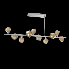 Hammerton PLB0039-T0-CS-B-001-L1 - Gem 10pc Twisted Branch-Classic Silver-Bronze Blown Glass-Threaded Rod Suspension-LED 2700K