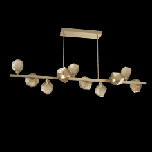 Hammerton PLB0039-T0-GB-B-001-L3 - Gem 10pc Twisted Branch-Gilded Brass-Bronze Blown Glass-Threaded Rod Suspension-LED 3000K