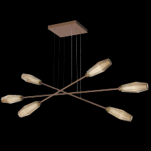 Hammerton PLB0049-M3-BB-B-CA1-L3 - Aalto Triple Moda-Burnished Bronze-Bronze Blown Glass-Stainless Cable-LED 3000K