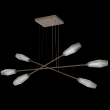 Hammerton PLB0049-M3-FB-S-CA1-L1 - Aalto Triple Moda-Flat Bronze-Smoke Blown Glass-Stainless Cable-LED 2700K