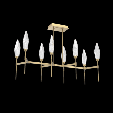 Hammerton PLB0050-48-GB-CC-001-L3 - Rock Crystal Linear Belvedere Suspension-48-Gilded Brass