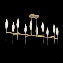 Hammerton PLB0050-67-GB-CA-001-L3 - Rock Crystal Linear Belvedere Suspension-67-Gilded Brass