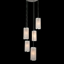 Hammerton CHB0044-11-BB-SG-C01-E2 - Textured Glass Round 11pc Multi-Pendant