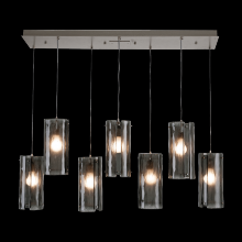 Hammerton PLB0044-05-GP-FG-C01-E2 - Textured Glass Linear 5pc Multi-Pendant