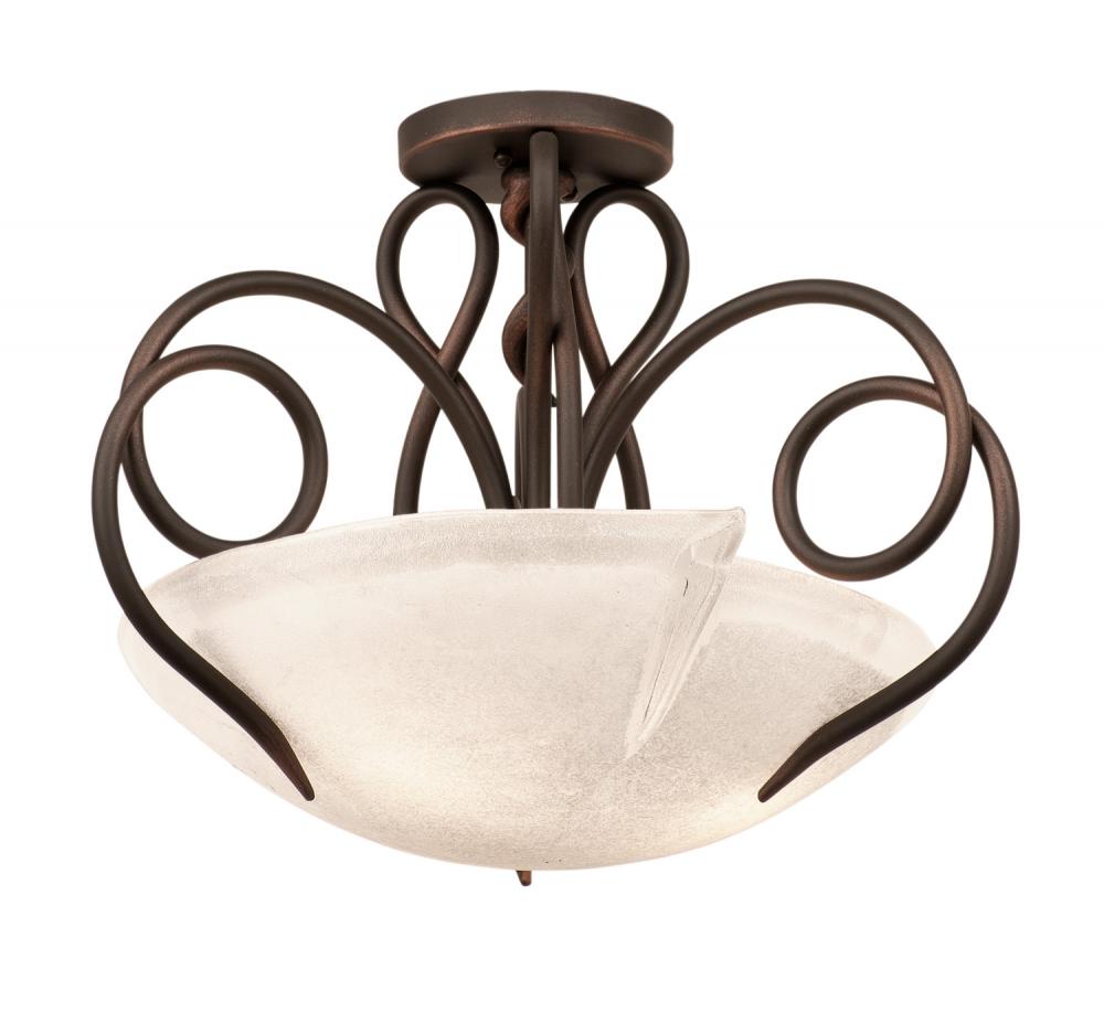 Tribecca 3 Light Semi Flush Mount