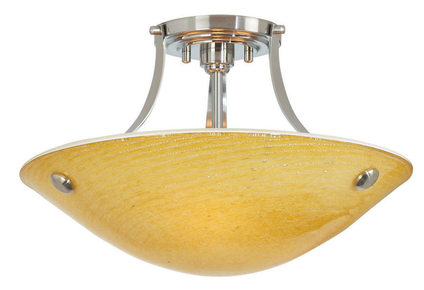 Ceiling Neptune Lava Satin Nickel E26 Incandescent 3x60W