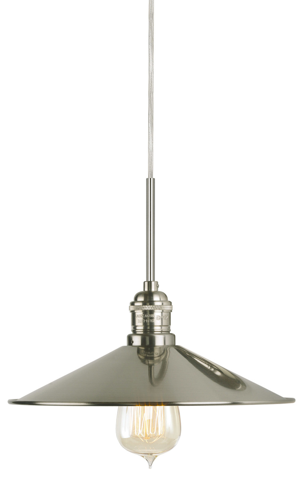 Pendant Dim Sum Polished Nickel E26 Retro Bulb 60W Monopoint