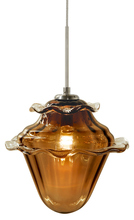 Stone Lighting PD155AMPNX3M - Pendant Acorn Amber Polished Nickel GY6.35 Xenon 35W Monopoint Canopy