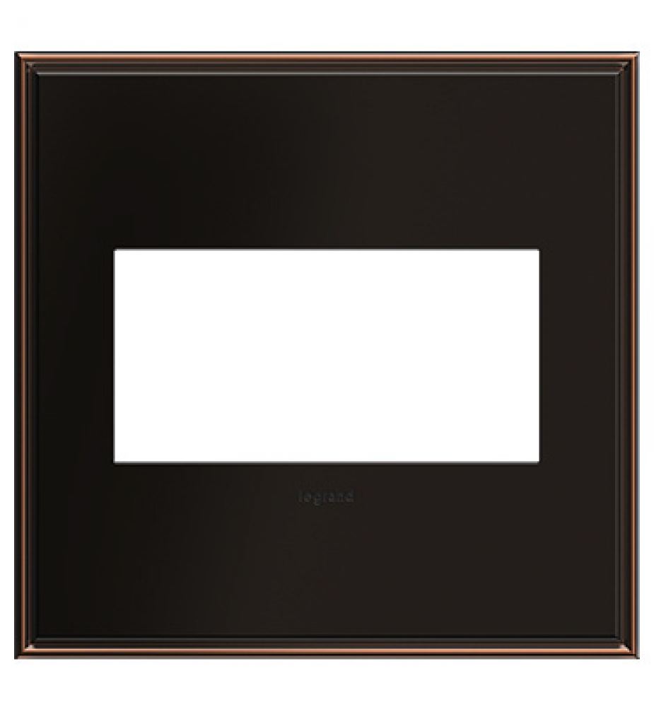 Adorne® Oil-Rubbed Bronze Two-Gang Screwless Wall Plate