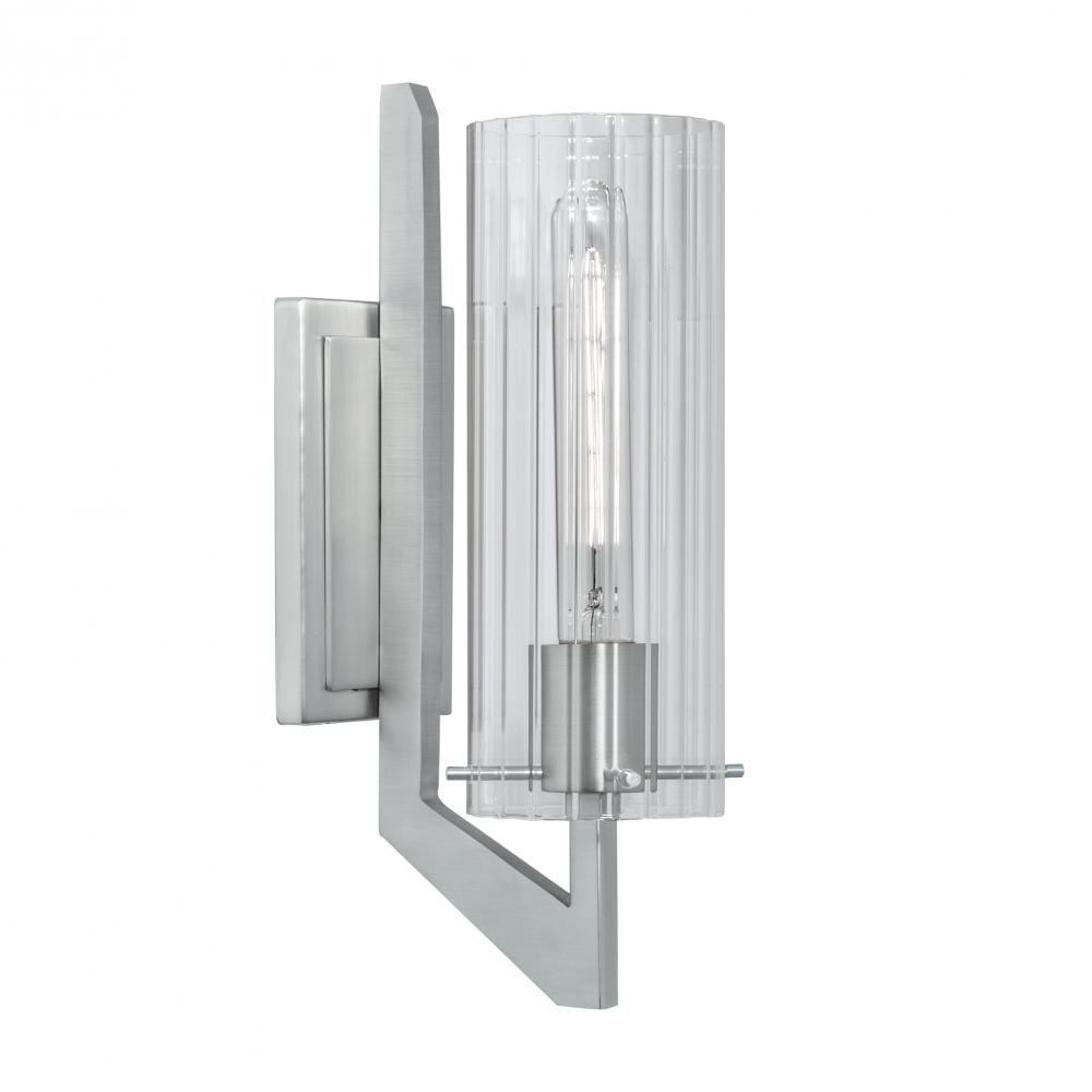 Faceted Sconce Vanity Light - Brushed Nickel