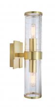 Norwell 8149-SB-CL - Stripe Sconce - Satin Brass