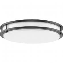 Progress P350275-31M-CS - Abide Collection 5-CCT Integrated LED Matte Black Contemporary 14" Medium Flush Mount Light