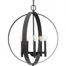 Progress P400391-31M - Allegheny Collection Five-Light Matte Black Rustic Modern Pendant