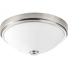 Progress P350006-009-30 - One-Light 13" LED Linen Glass Flush Mount