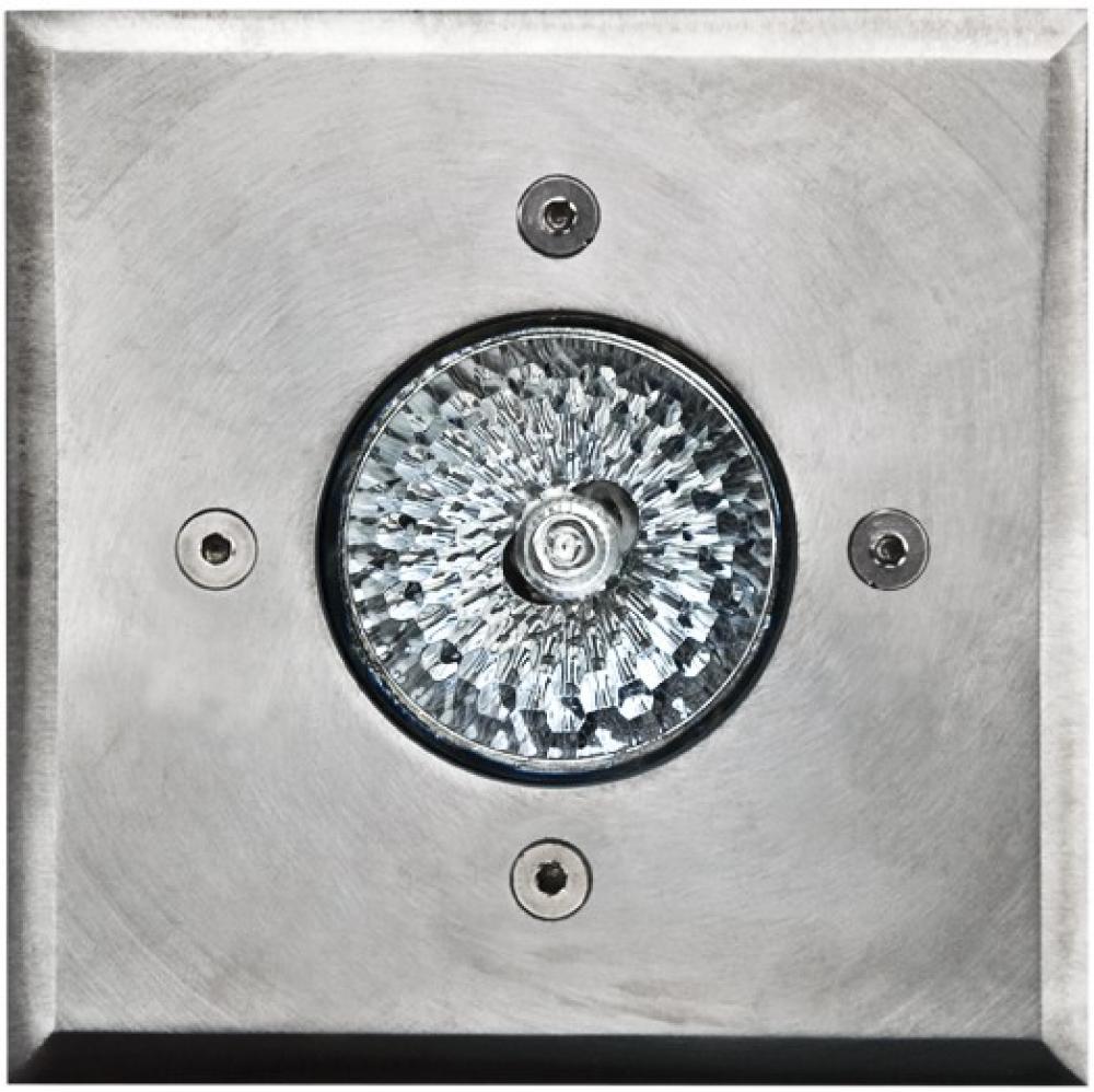 SS WELL LIGHT W/SQUARE TOP 5W LED MR16 12V