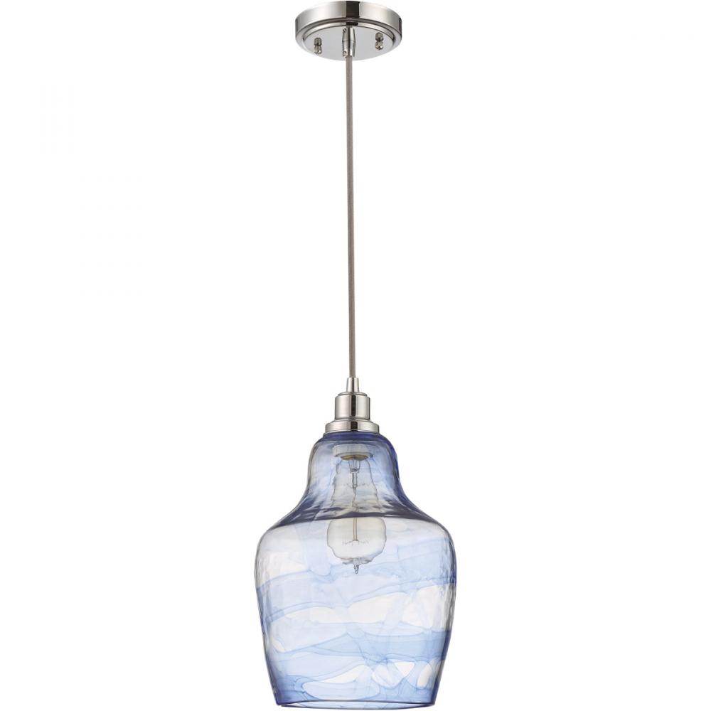 1 Light Mini Pendant with Cord in Chrome