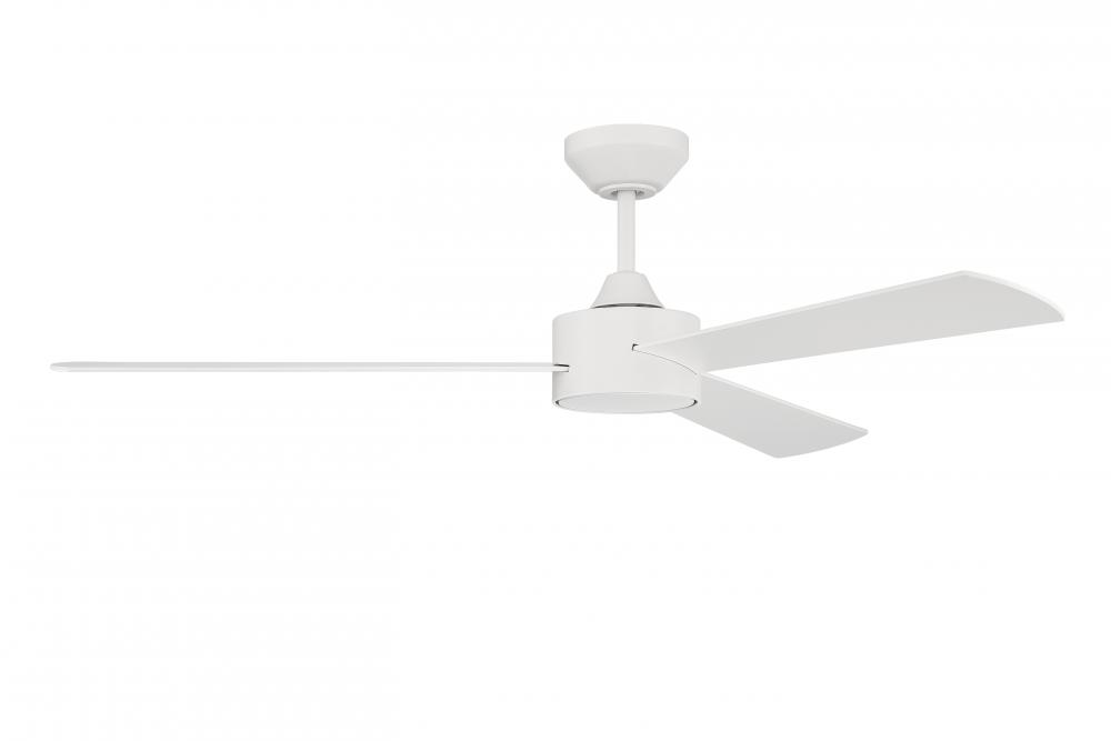 52" Provision Indoor/Outdoor (Damp) in Matte White w/ White Blades