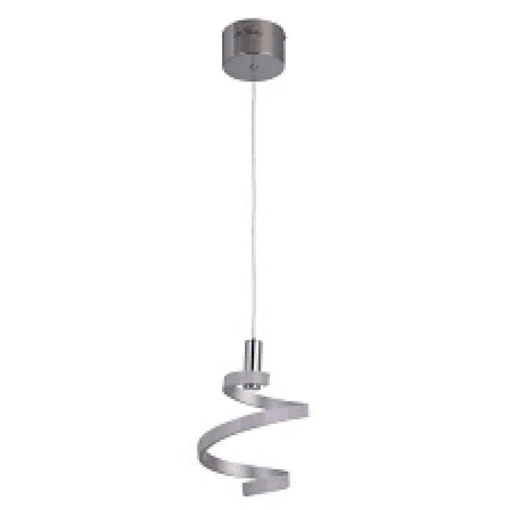 7.5" 1 Light LED Mini Pendant in Matte Silver/Chrome