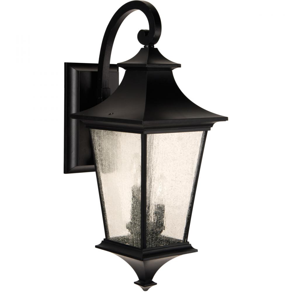 Argent II 3 Light Large Outdoor Wall Lantern in Midnight