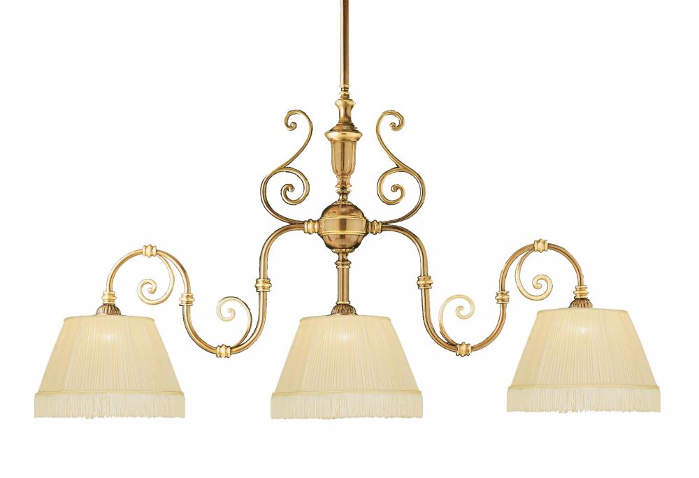 3 Light Bronze Linear Chandelier