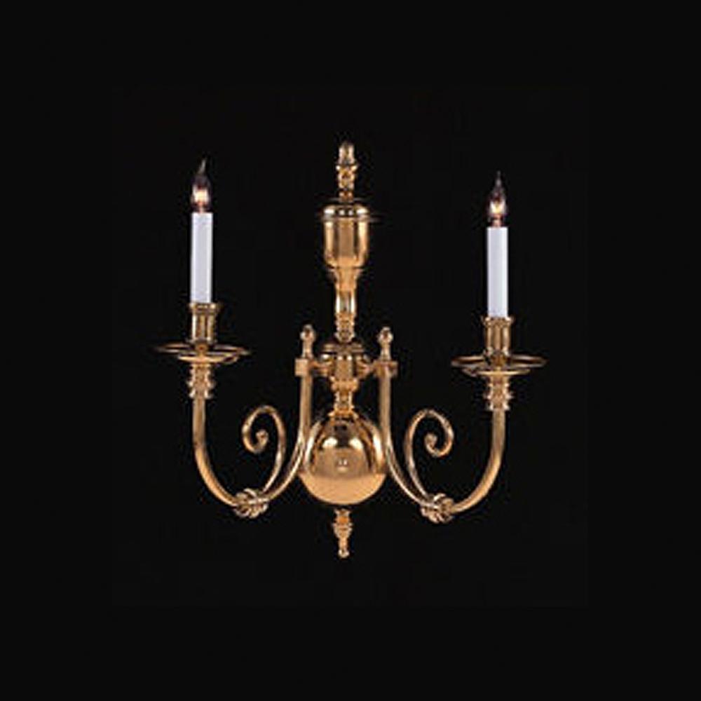 Crystorama 2 Light Brass Sconce