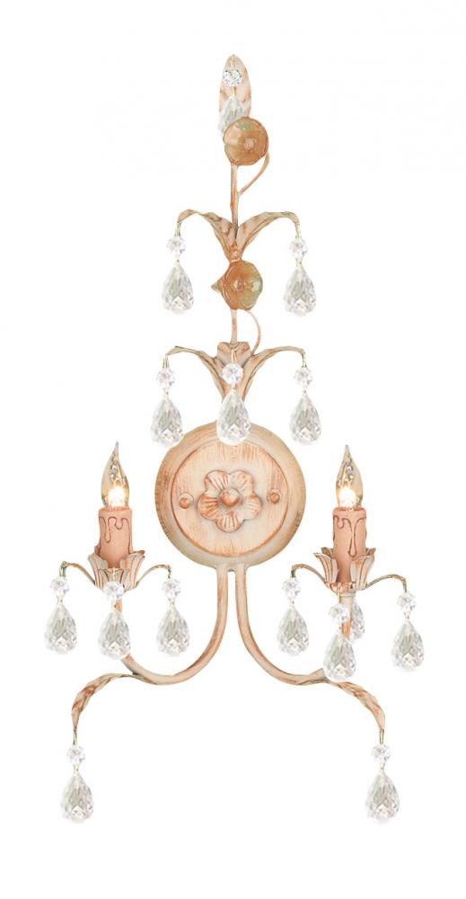 Crystorama Athena 2 Light Champagne Sconce