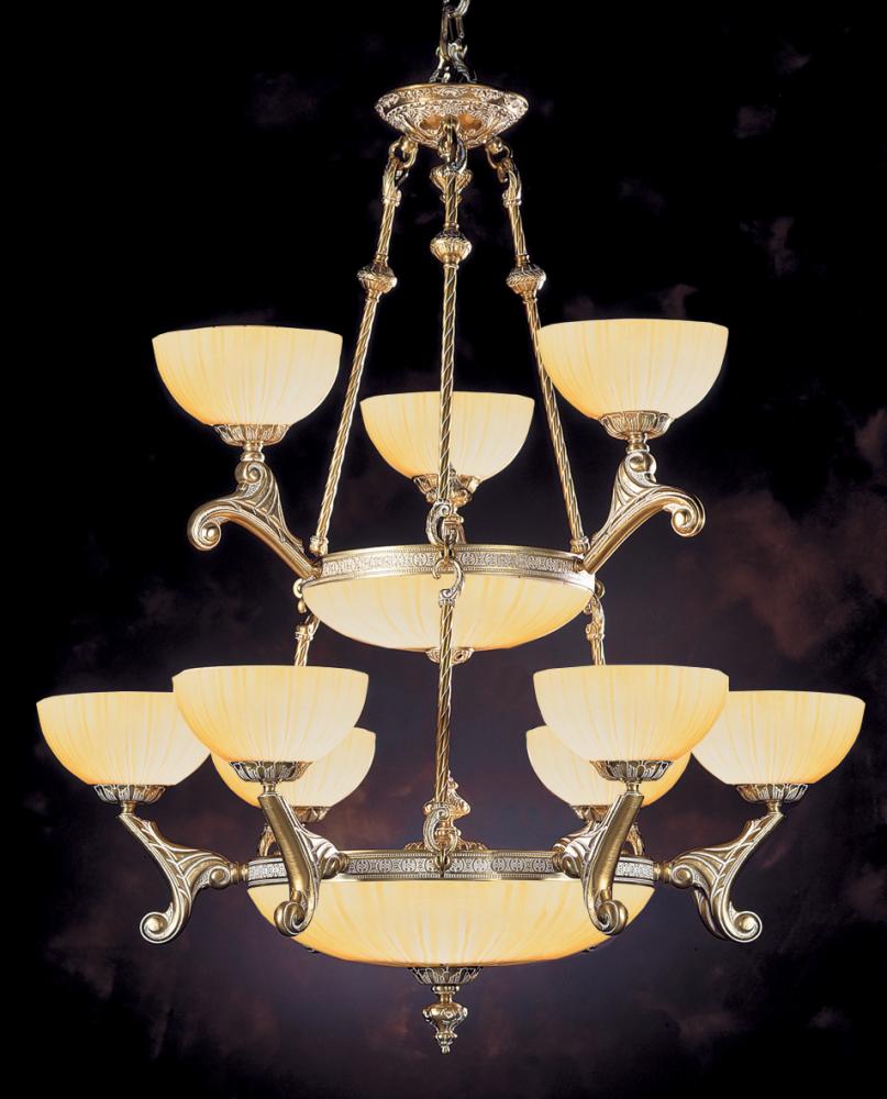 Natural Alabaster 12 Light French White Chandelier