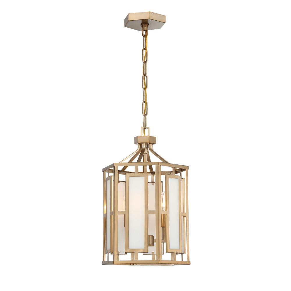 3 Light Vibrant Gold Chandelier