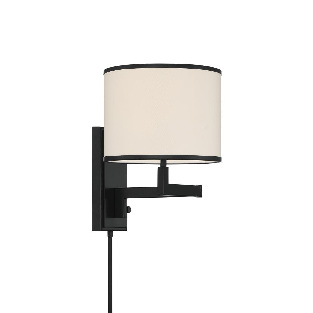 Madison 1 Light Matte Black Swing Arm Sconce