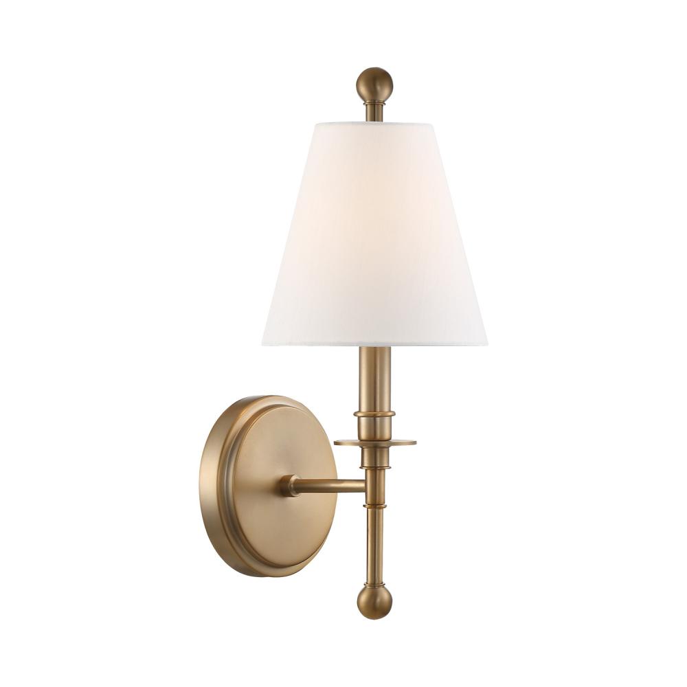 1 Light Aged Brass Wall Mount