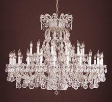 Crystorama 4308-MWP-SILVER - Crystorama 37 Light Silver Chandelier