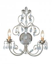 Crystorama 4922-SL - Victoria 2 Light Silver Sconce