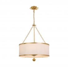 Crystorama 518-GA - Broche 6 Light Antique Gold Chandelier