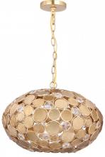 Crystorama 567-GA - Bella 4 Light Antique Gold Chandelier