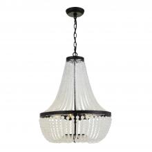 Crystorama 608-MK - 6 Light Matte Black Chandelier