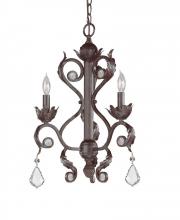 Crystorama 6603-DR-CL-SAQ - Crystorama 3 Light Clear Spectra Crystal Dark Rust Chandelier