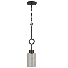 Crystorama 9240-EB-CL - 1 Light English Bronze Industrial Pendant