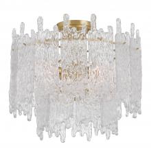 Crystorama ACK-920-AG - Libby Langdon Ackerly 3 Light Aged Brass Semi Flush Mount