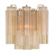 Crystorama ADD-303-AG-AM - Addis 2 Light Aged Brass Sconce